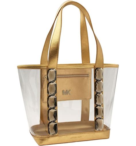 michael kors clear tote bag|Michael Kors transparent bags.